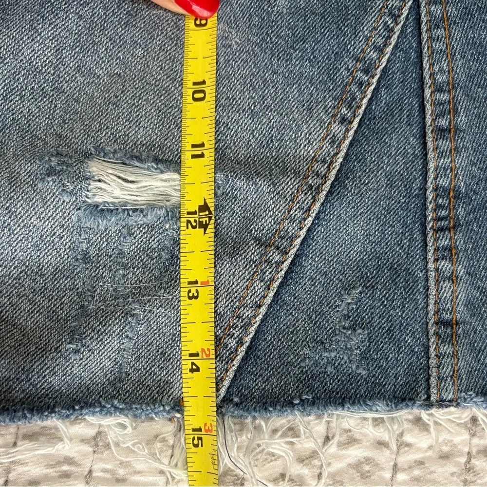 We the Free Denim Button-Up‎ Skirt Size 28 EUC